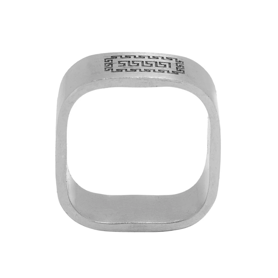 Elegant Silver-Tone Men's Ring - Image 2
