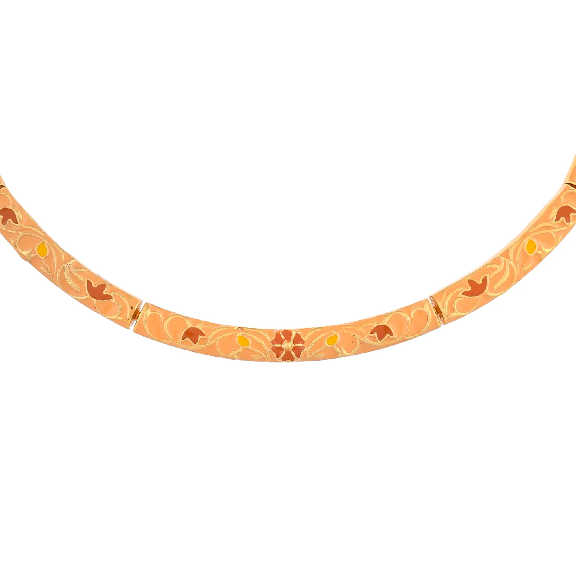 Enameled Elegance Gold Plated Jewellery Set - Image 6