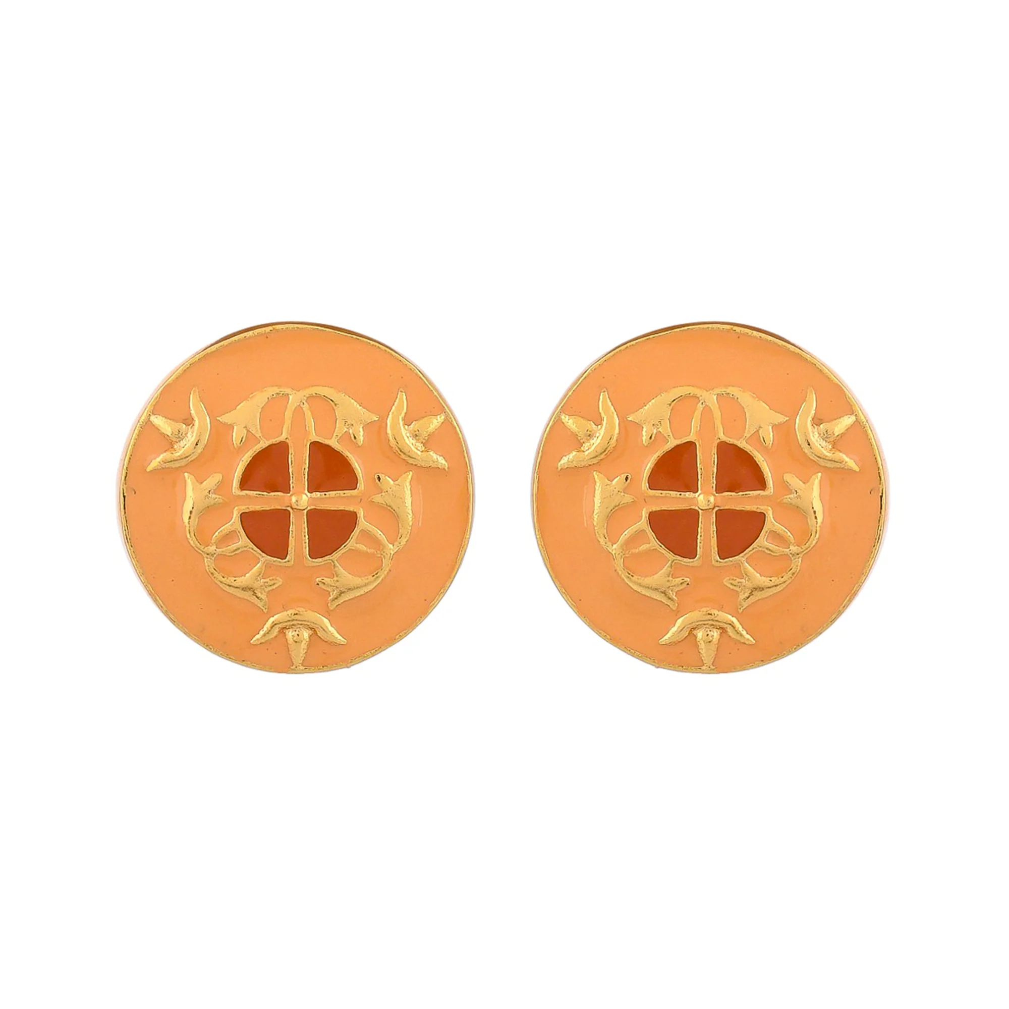 Enameled Elegance Gold Plated Jewellery Set - Image 7