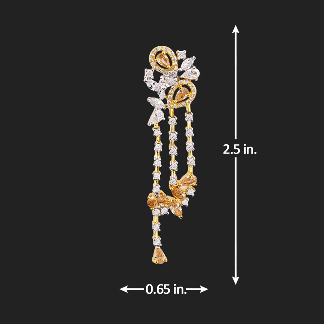 Eternal Sunshine Tassels Gems Adorned Earrings - Image 5