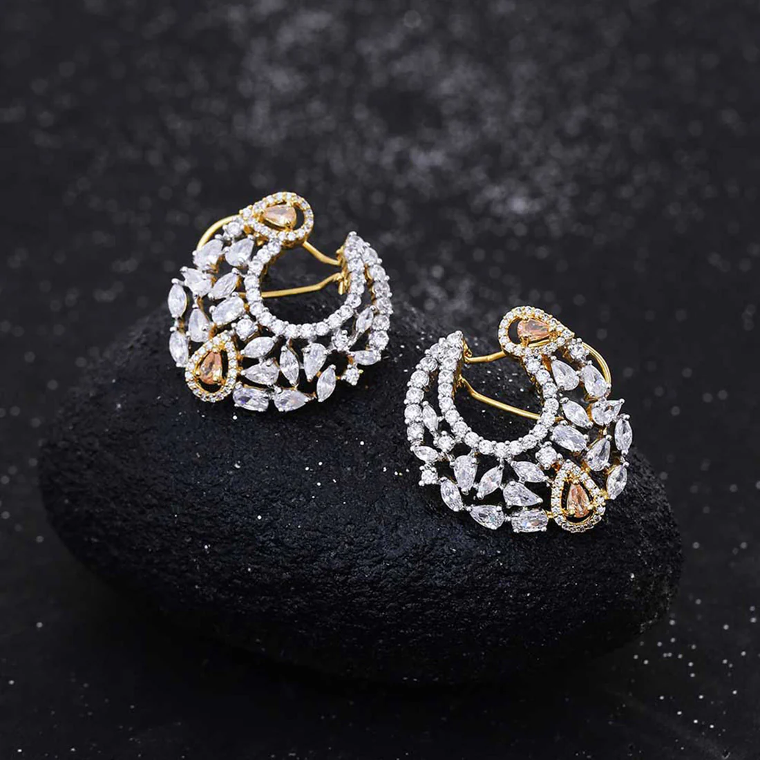 Eternal Sunshine Two Tone Plated Earrings