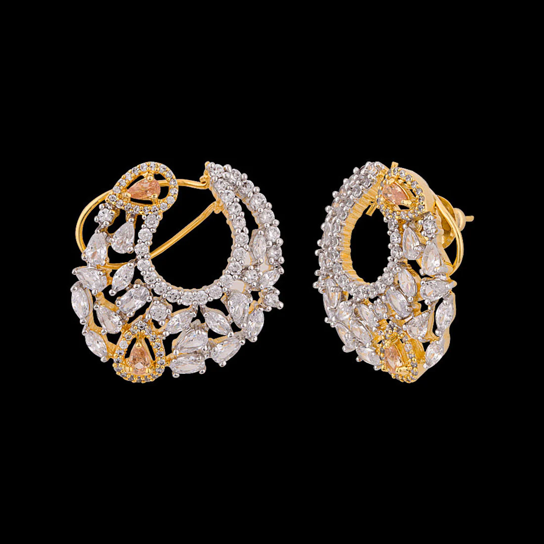Eternal Sunshine Two Tone Plated Earrings - Image 4
