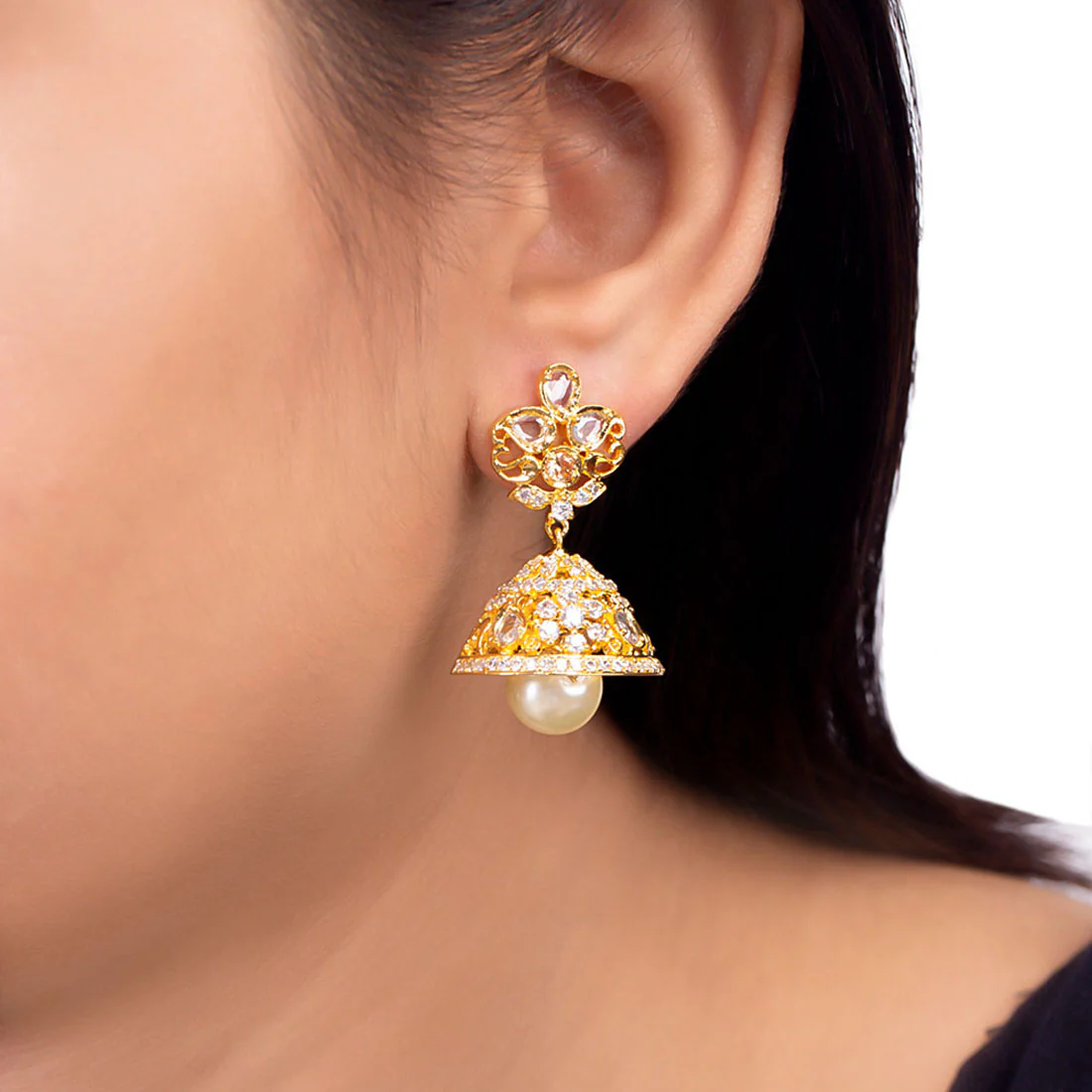 Ethnic Jhumka Style Earrings - Image 2