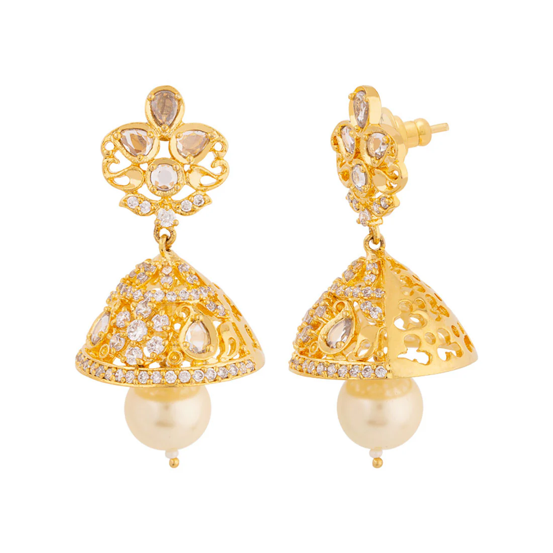 Ethnic Jhumka Style Earrings - Image 4