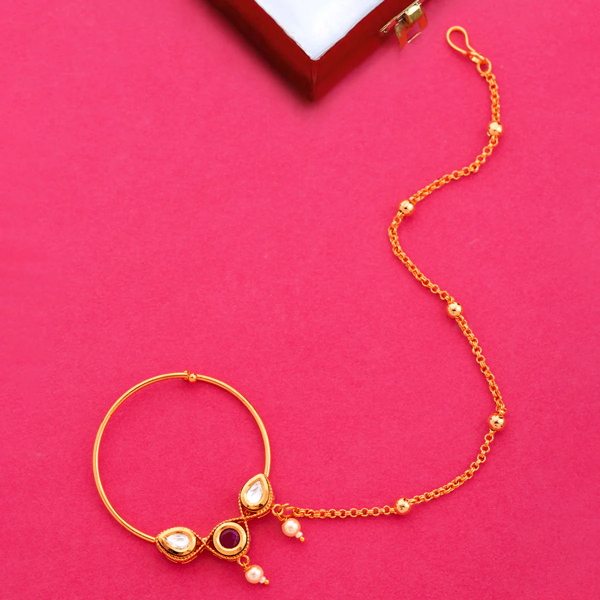 Ethnic Kundan Nose Pin
