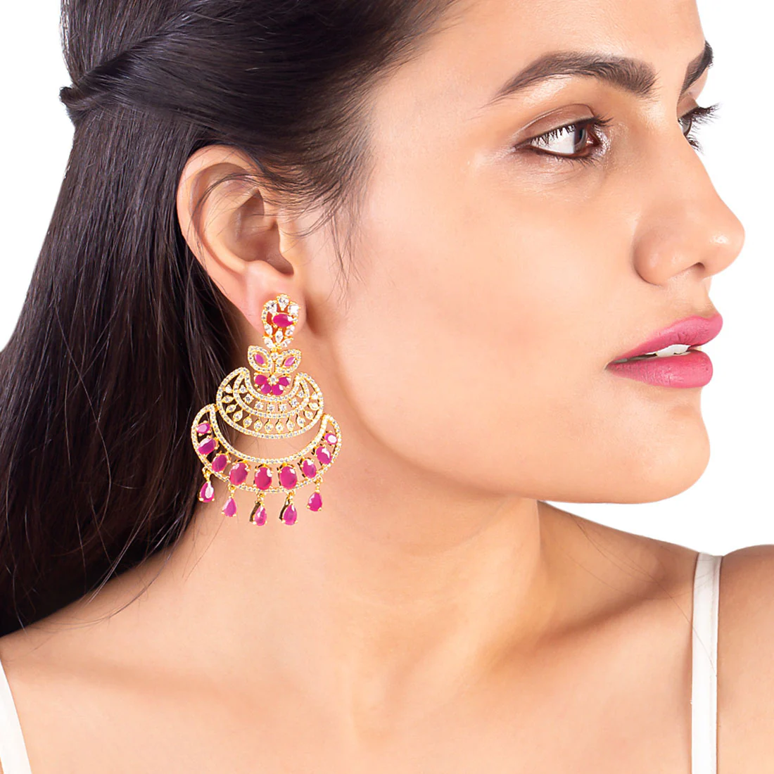Ethnic Round Drop Earrings - Image 2