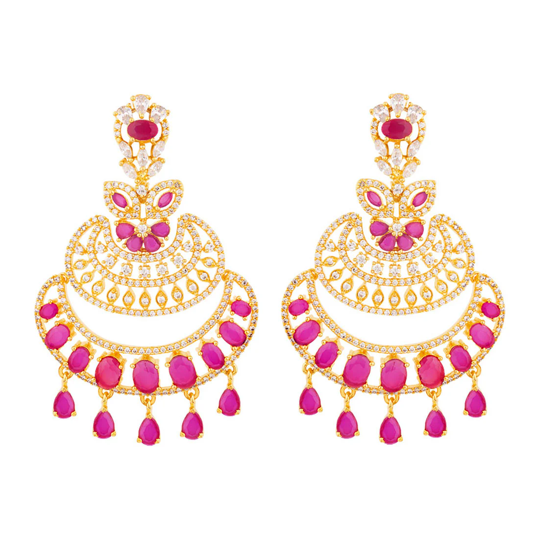 Ethnic Round Drop Earrings - Image 3