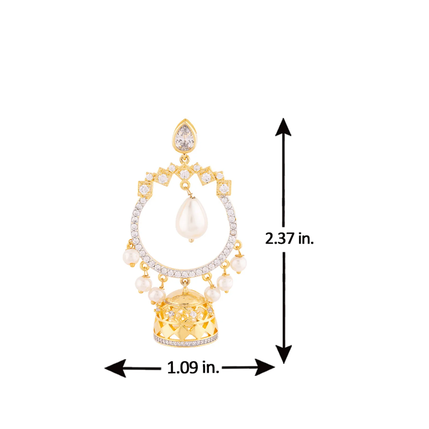 Ethnic Style Jhumka Drop Earrings - Image 5
