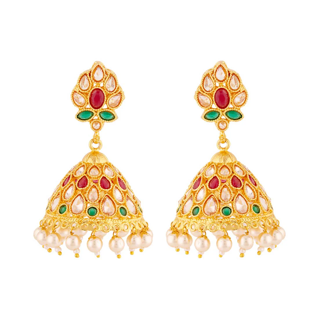 Ethnic Style Jhumka Earrings - Image 3