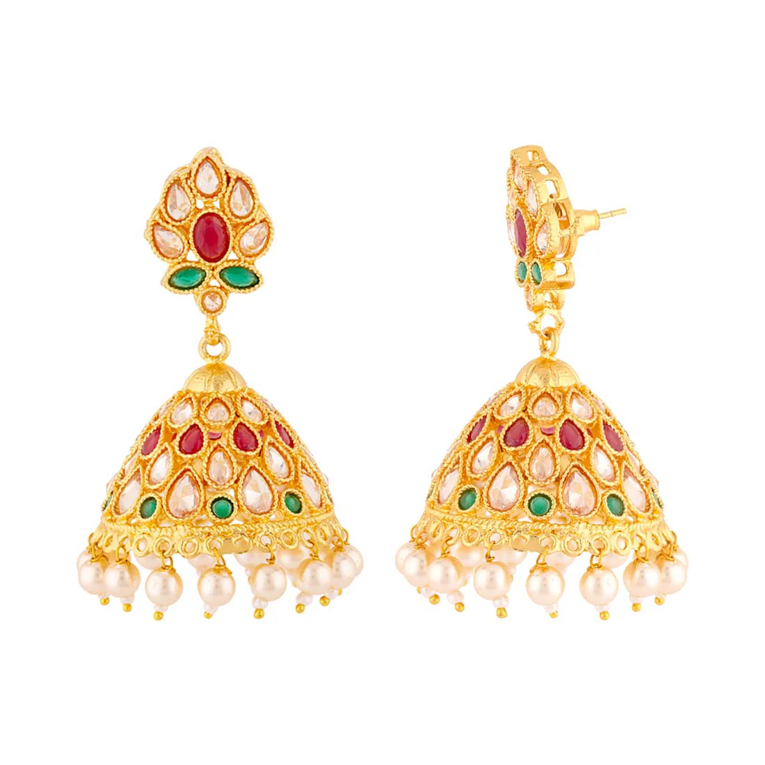 Ethnic Style Jhumka Earrings - Image 4
