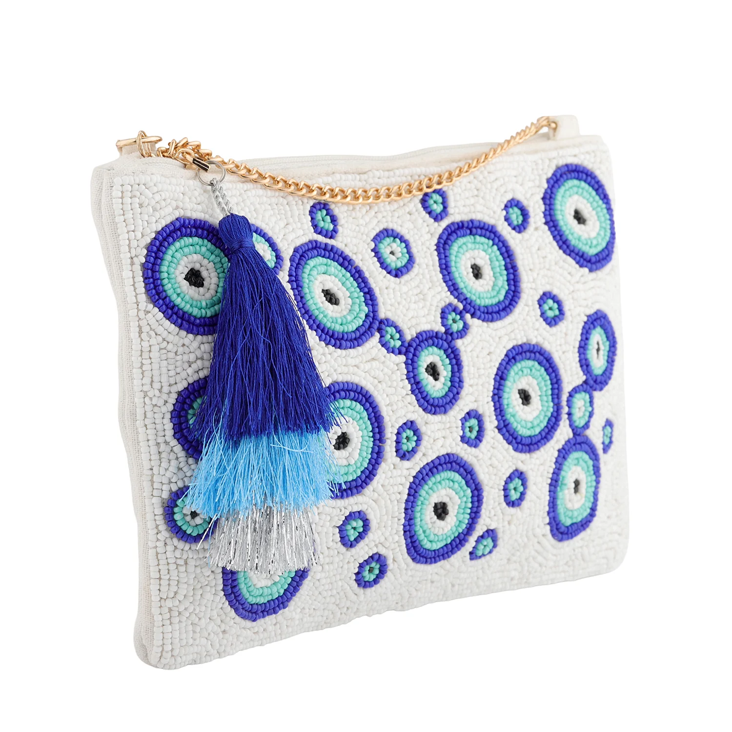Evil Eye Beaded Clutch Bag - Image 6