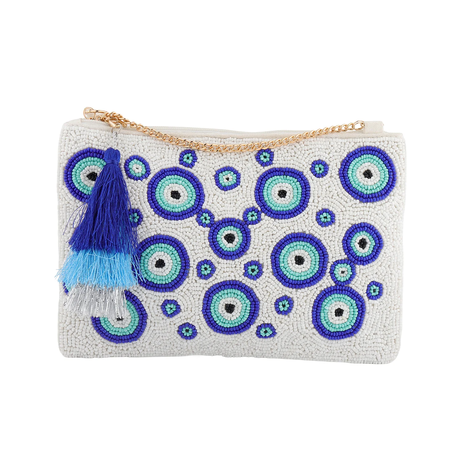Evil Eye Beaded Clutch Bag - Image 7