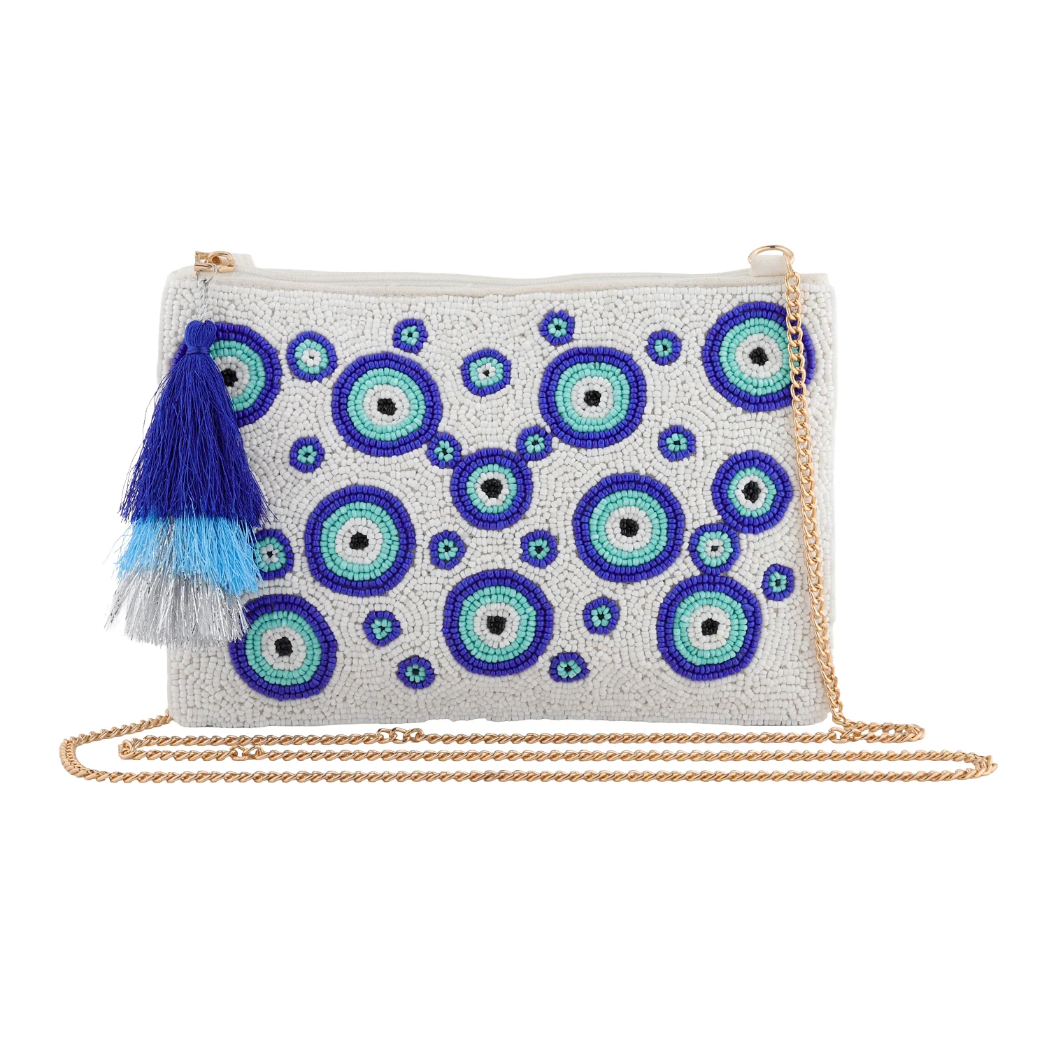 Evil Eye Beaded Clutch Bag - Image 8
