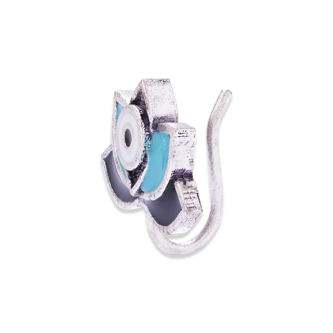 Evil Eyes Enameled Floral Nose Pin - Image 4