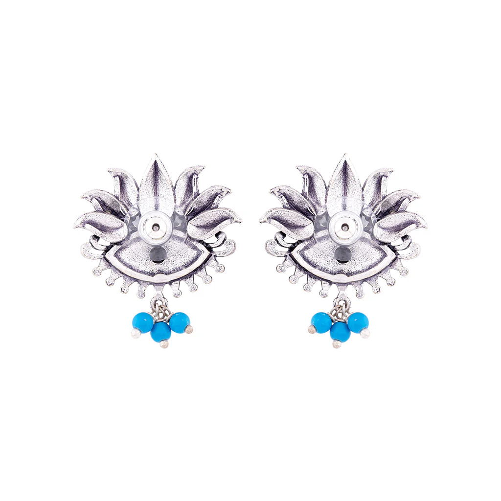 Evil Eyes Enameled Stud Style Earrings - Image 5