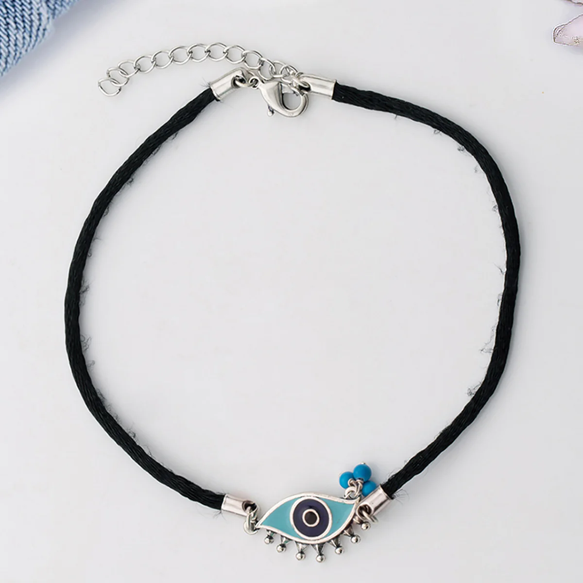 Evil Eyes Enamelled Eye Motif Anklet