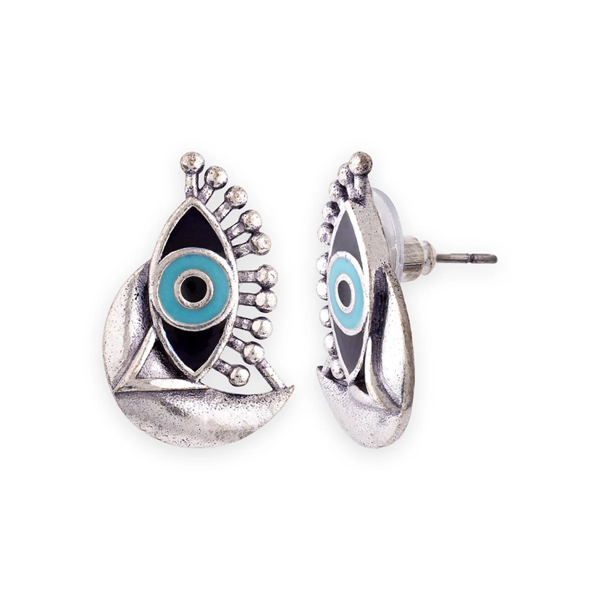Evil Eyes Eye Motif Earrings - Image 4