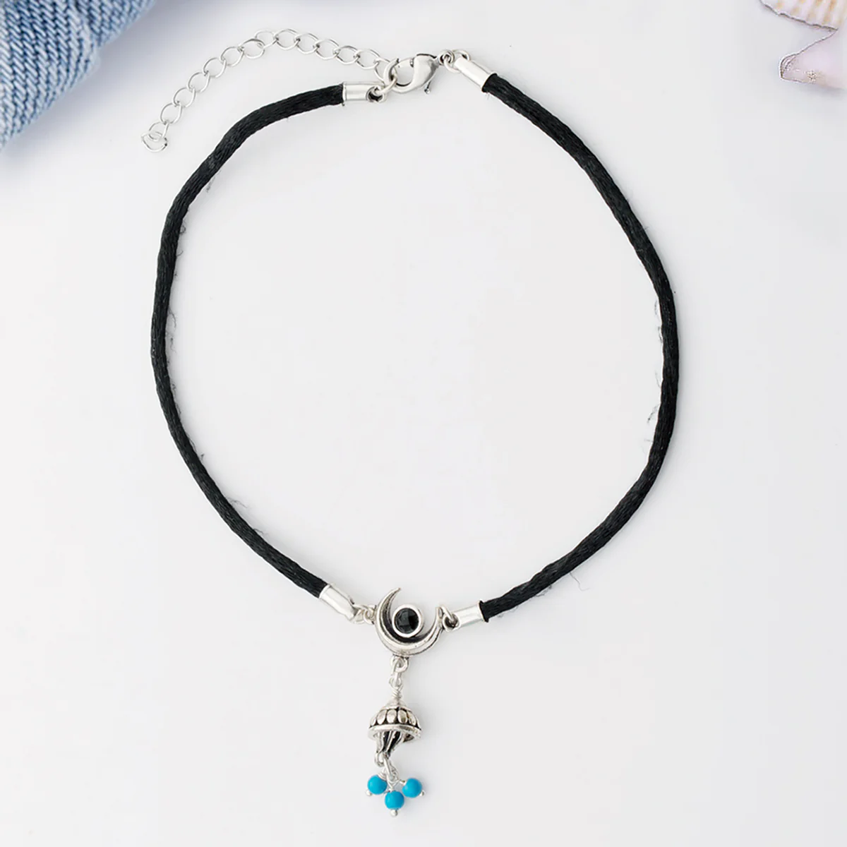 Evil Eyes Lightly Embellished Anklet - Image 3