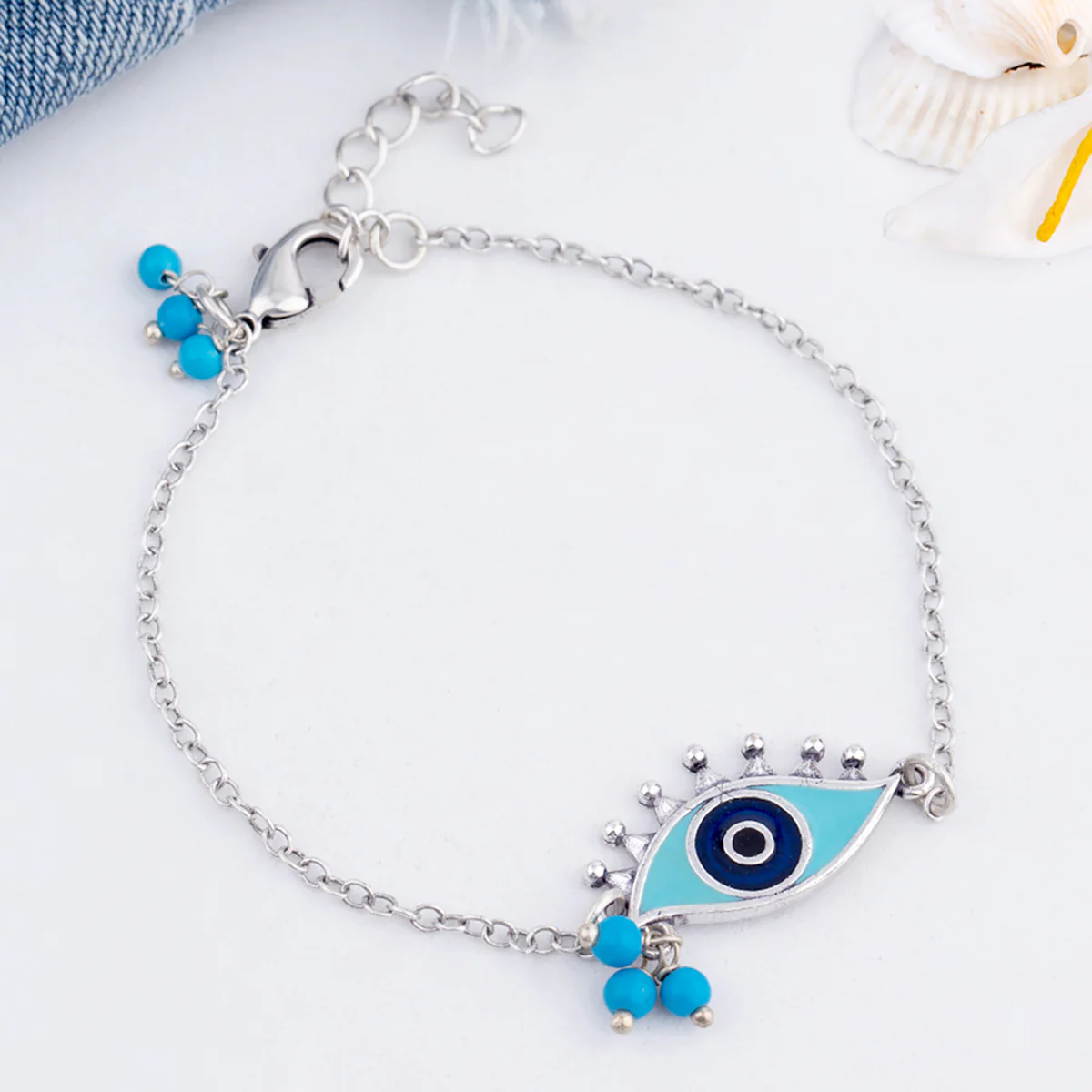 Evil Eyes Lightly Embellished Bracelet