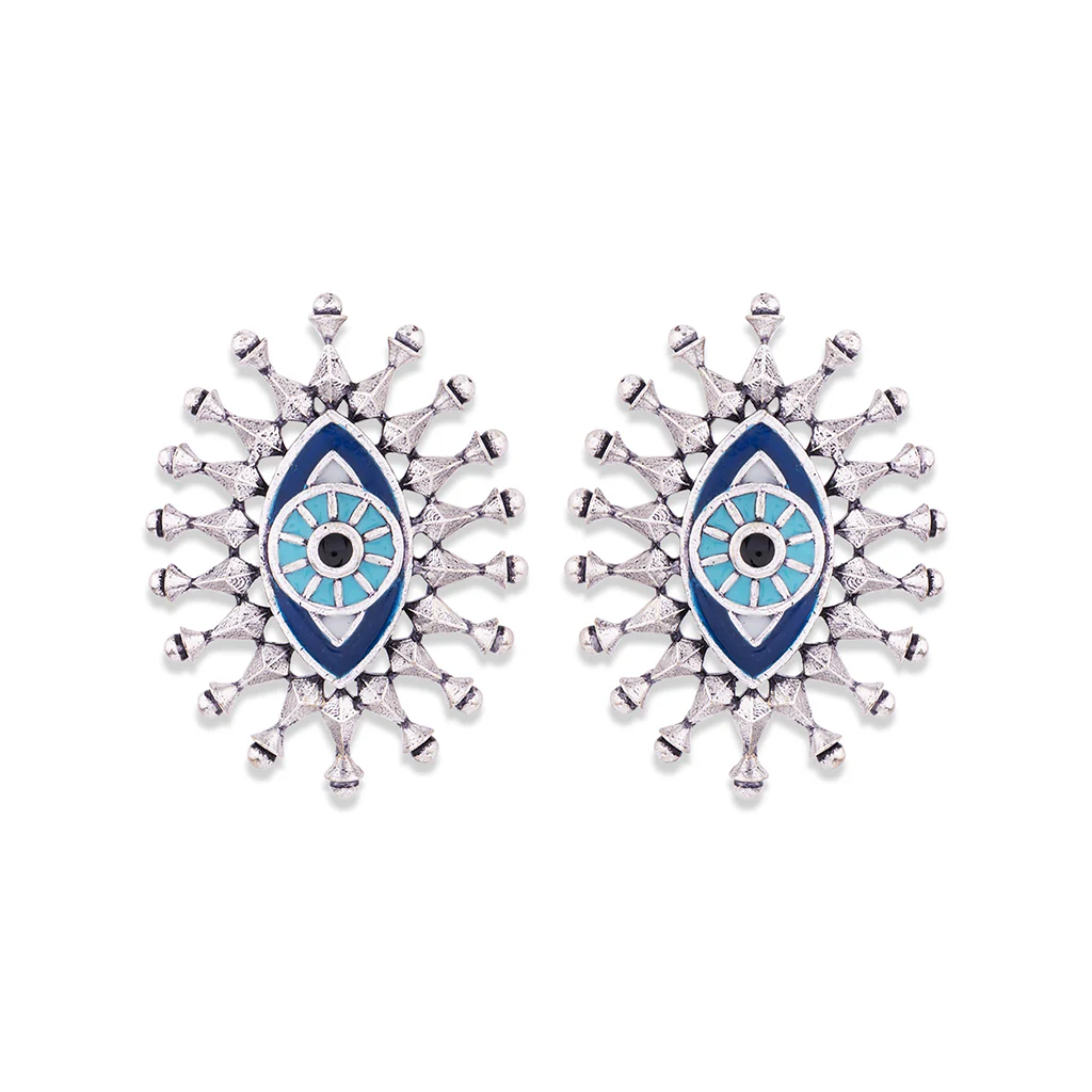 Evil Eyes Spokes Earrings - Image 3