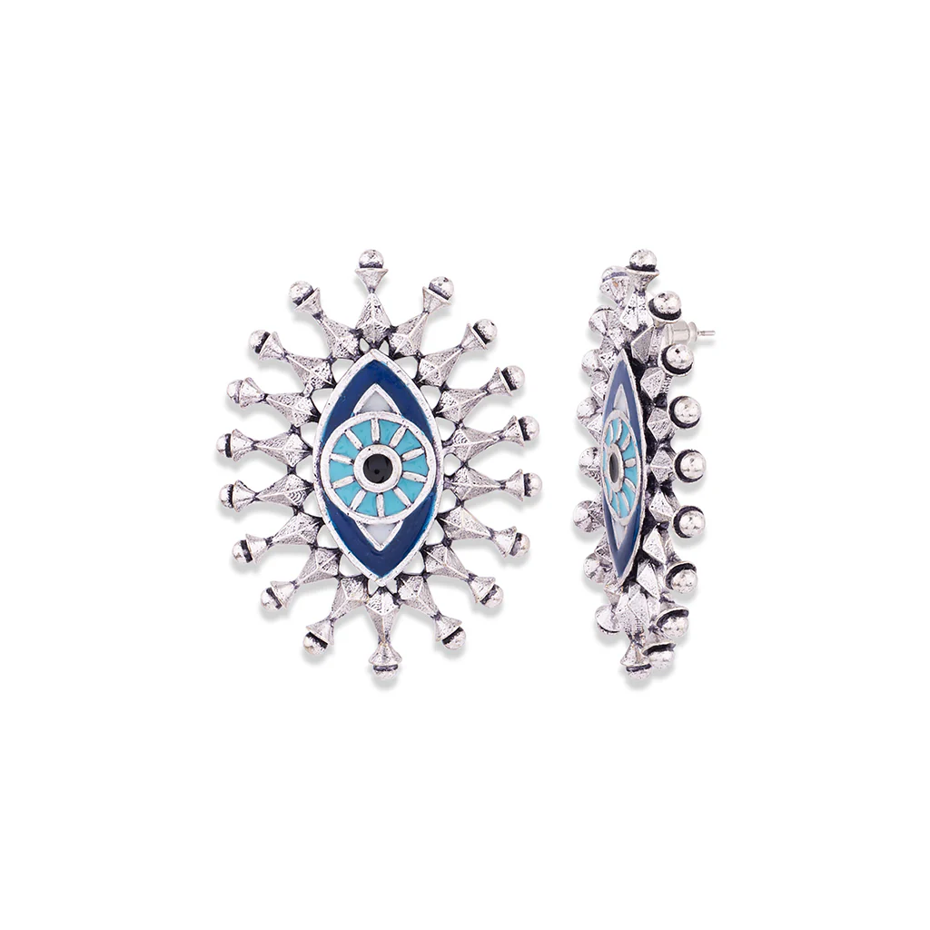 Evil Eyes Spokes Earrings - Image 4