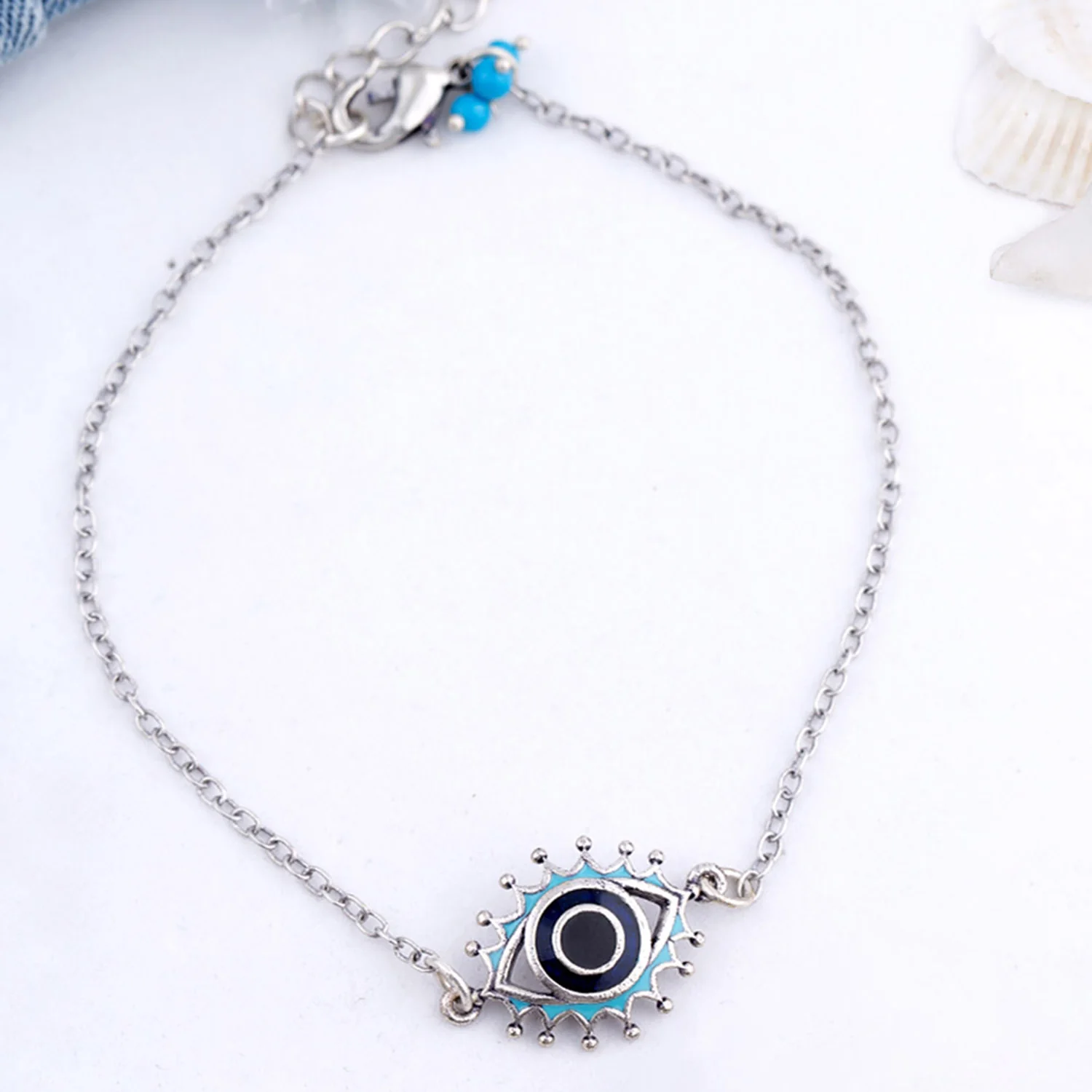 Evil Eyes Tribal Charm Anklet