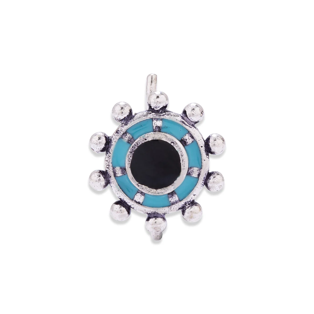 Evil Eyes Tribal Inspired Nose Pin - Image 3