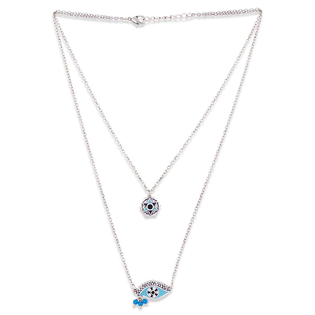 Evil Eyes Tribal Motif Necklace - Image 4