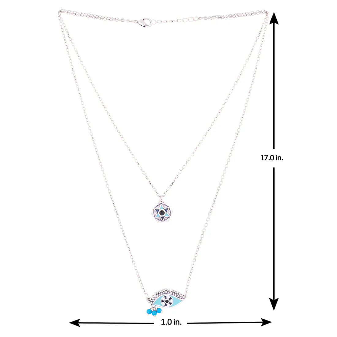 Evil Eyes Tribal Motif Necklace - Image 6