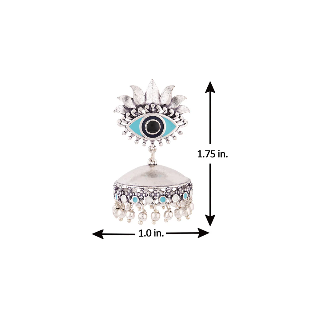 Evil Eyes Tribal Motifs Drop Earrings - Image 6