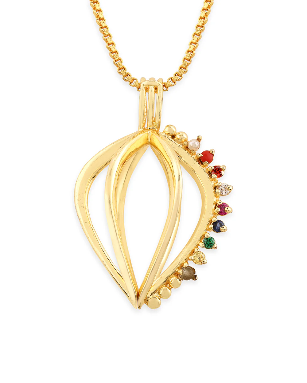 Eye Centre Kailasha Pendant With Chain - Image 2