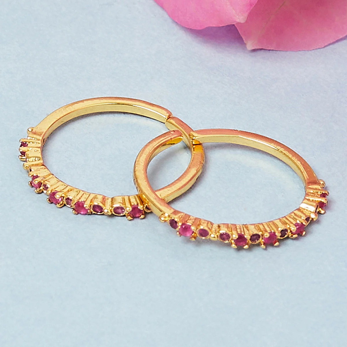 Fabulous CZ Pink Toe Rings