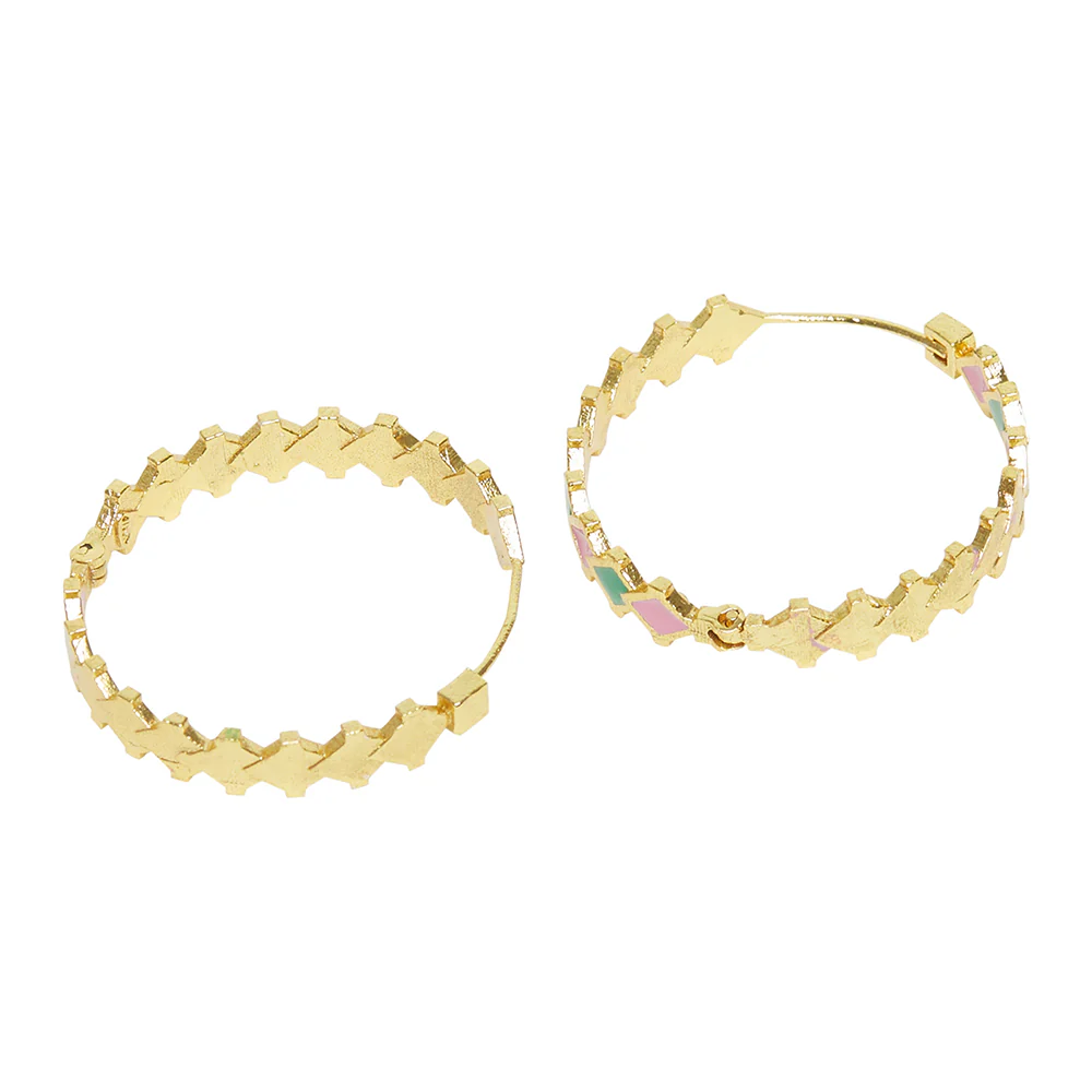 Fashion Trendy Hoops Brass Earrings - Image 4