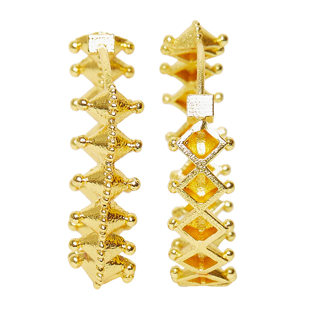 Fashion Trendy Hoops Brass earrings - Image 3