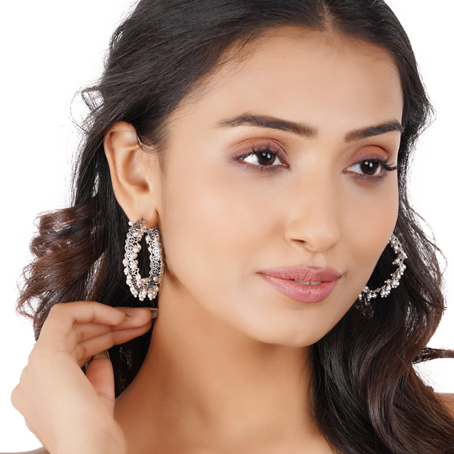 Fashion Trendy Hoops Brass Earrings - Image 2