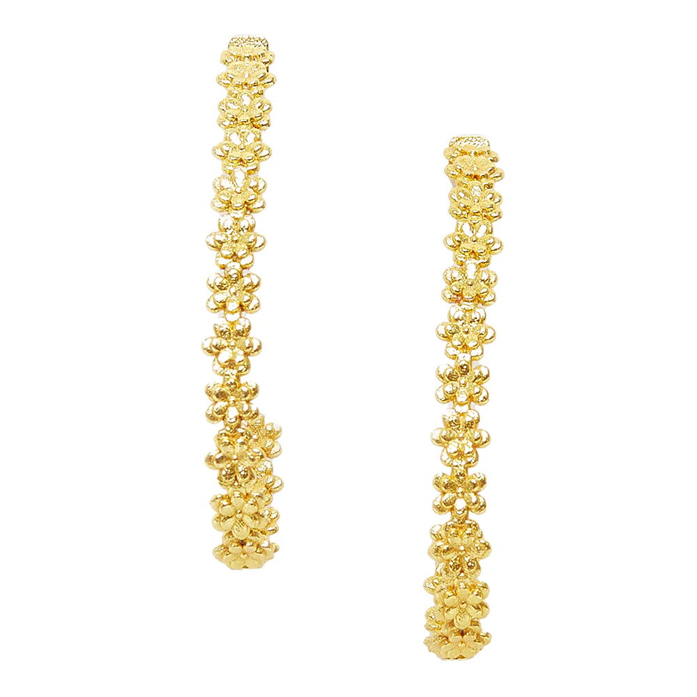 Fashion Trendy Hoops Brass Earrings - Image 3