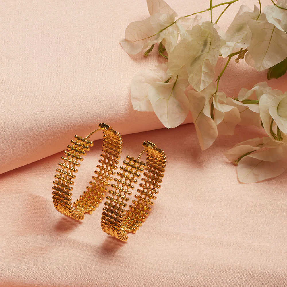 Fashion Trendy Hoops Brass Earrings