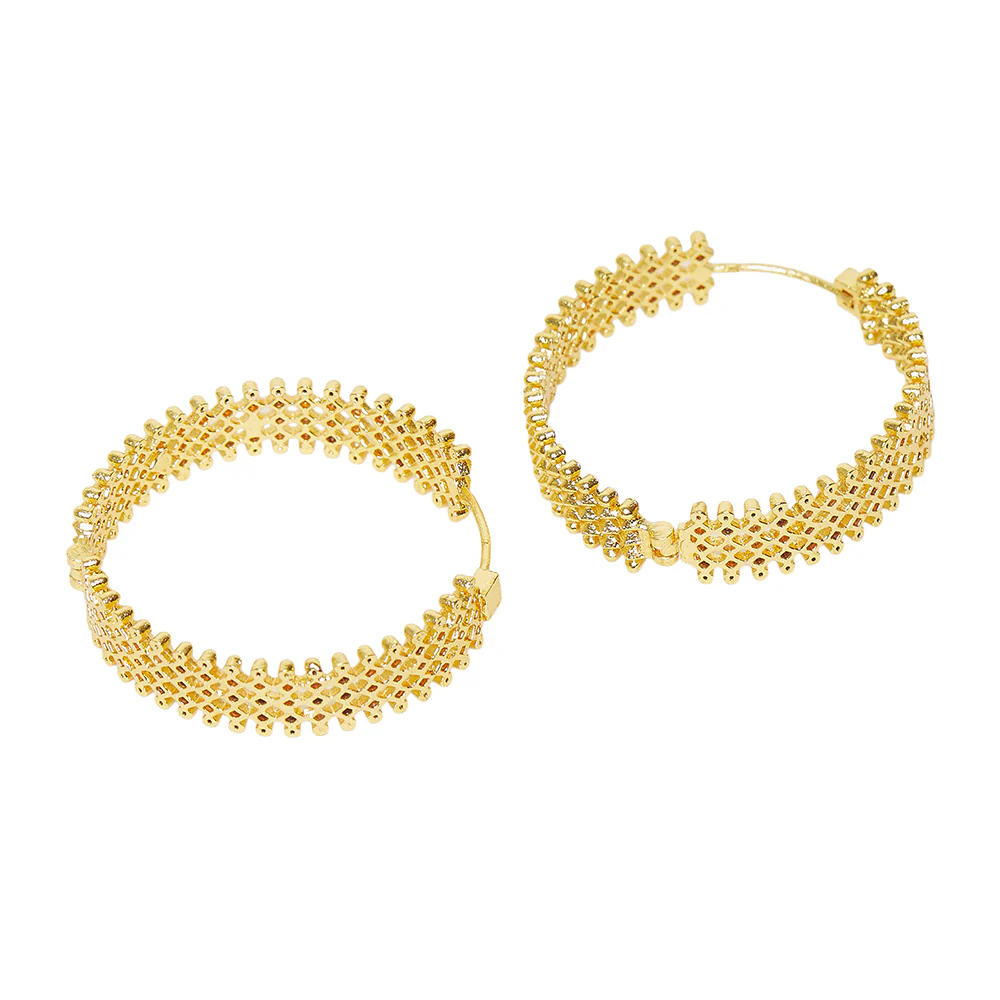 Fashion Trendy Hoops Brass Earrings - Image 4