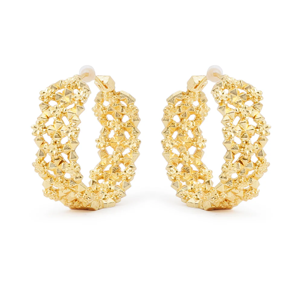 Fashion Trendy Hoops Brass earrings - Image 3