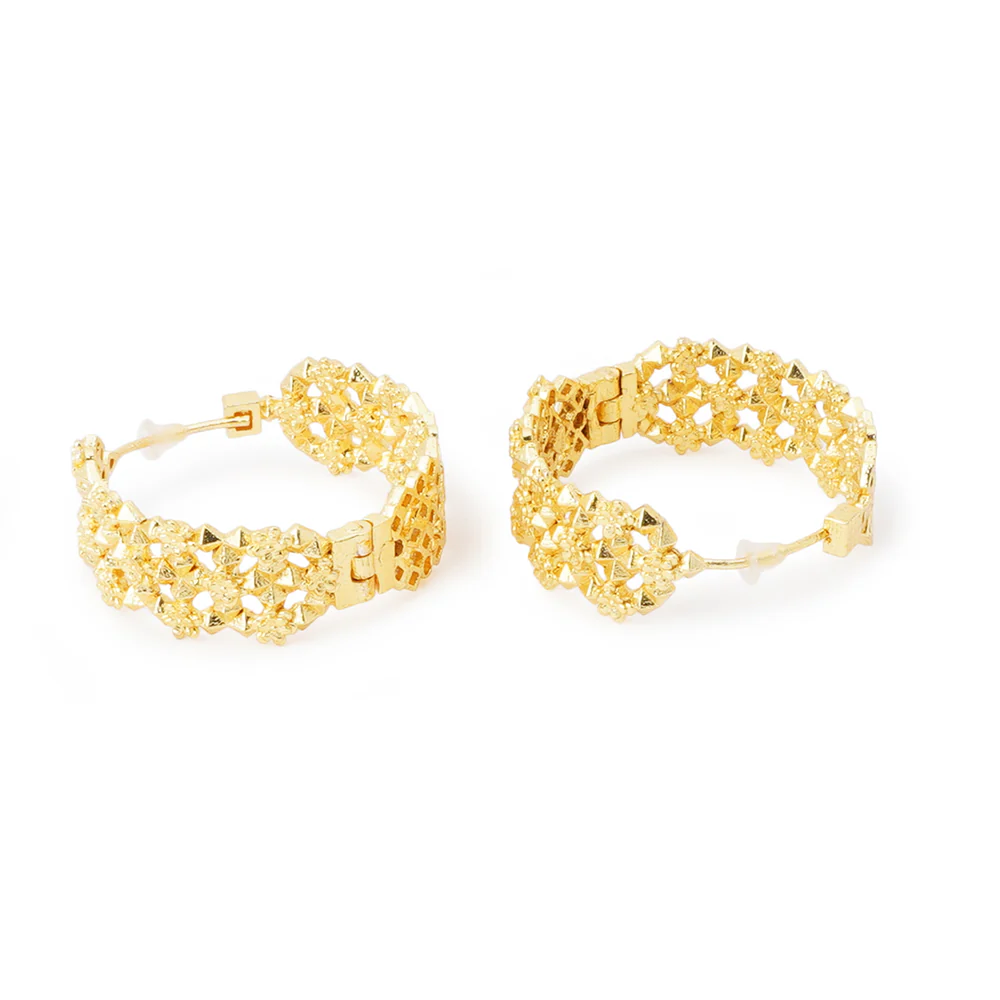 Fashion Trendy Hoops Brass earrings - Image 4