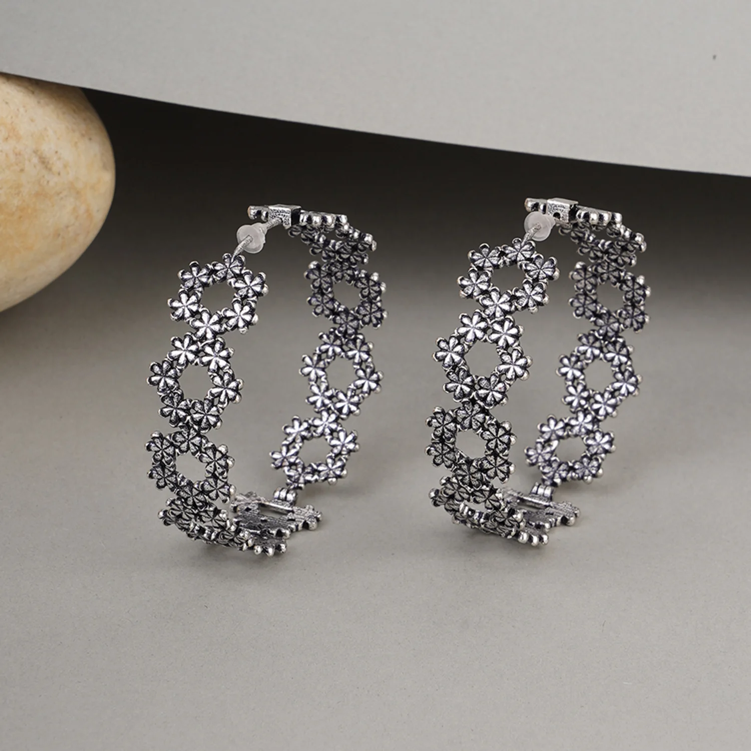 Fashion Trendy Hoops Brass Earrings