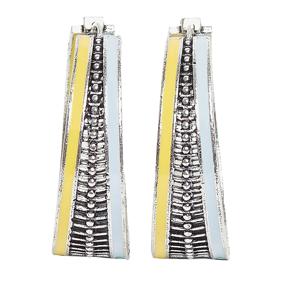 Fashion Trendy Hoops Silver Brass Earrings - Image 3