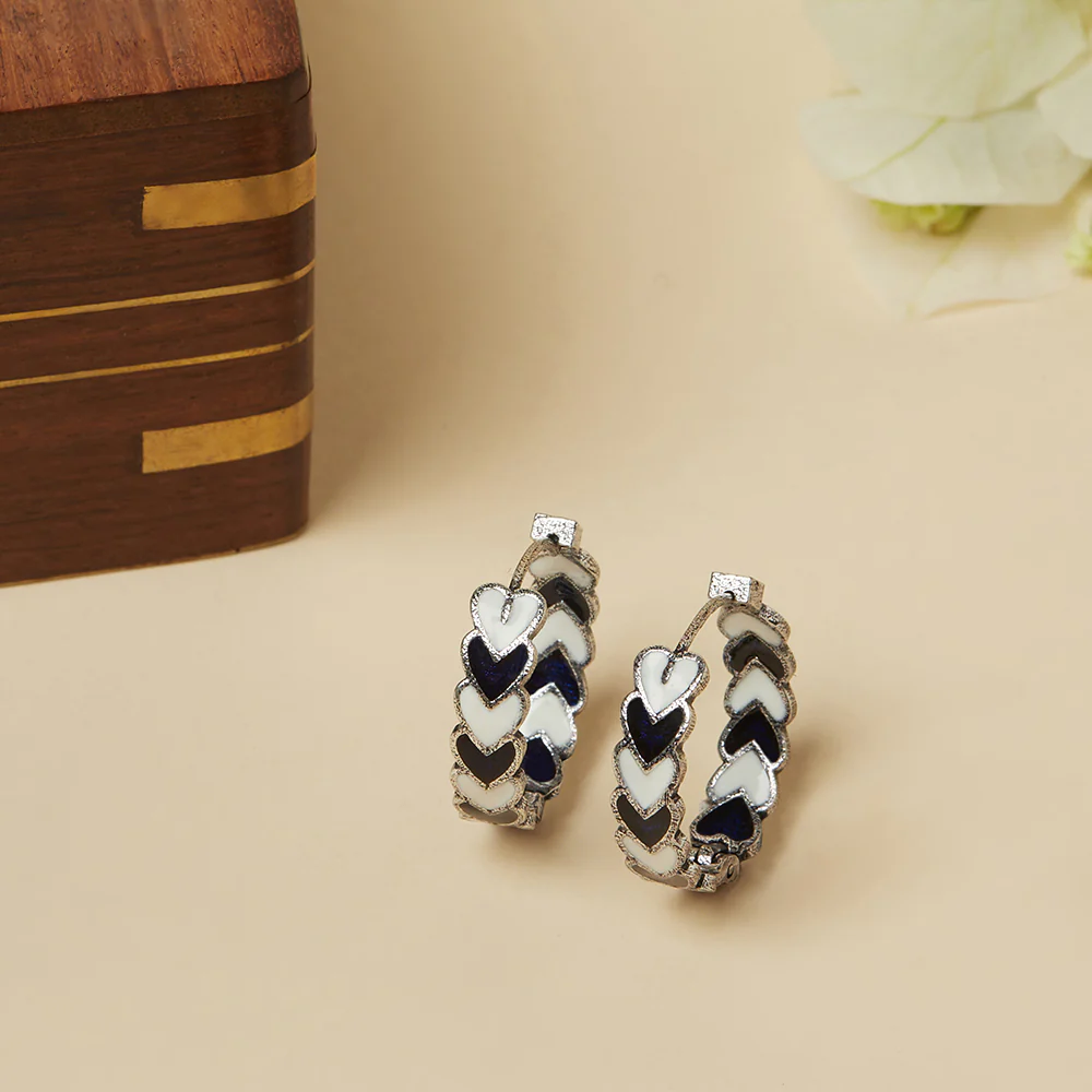 Fashion Trendy Hoops Silver Brass Earrings
