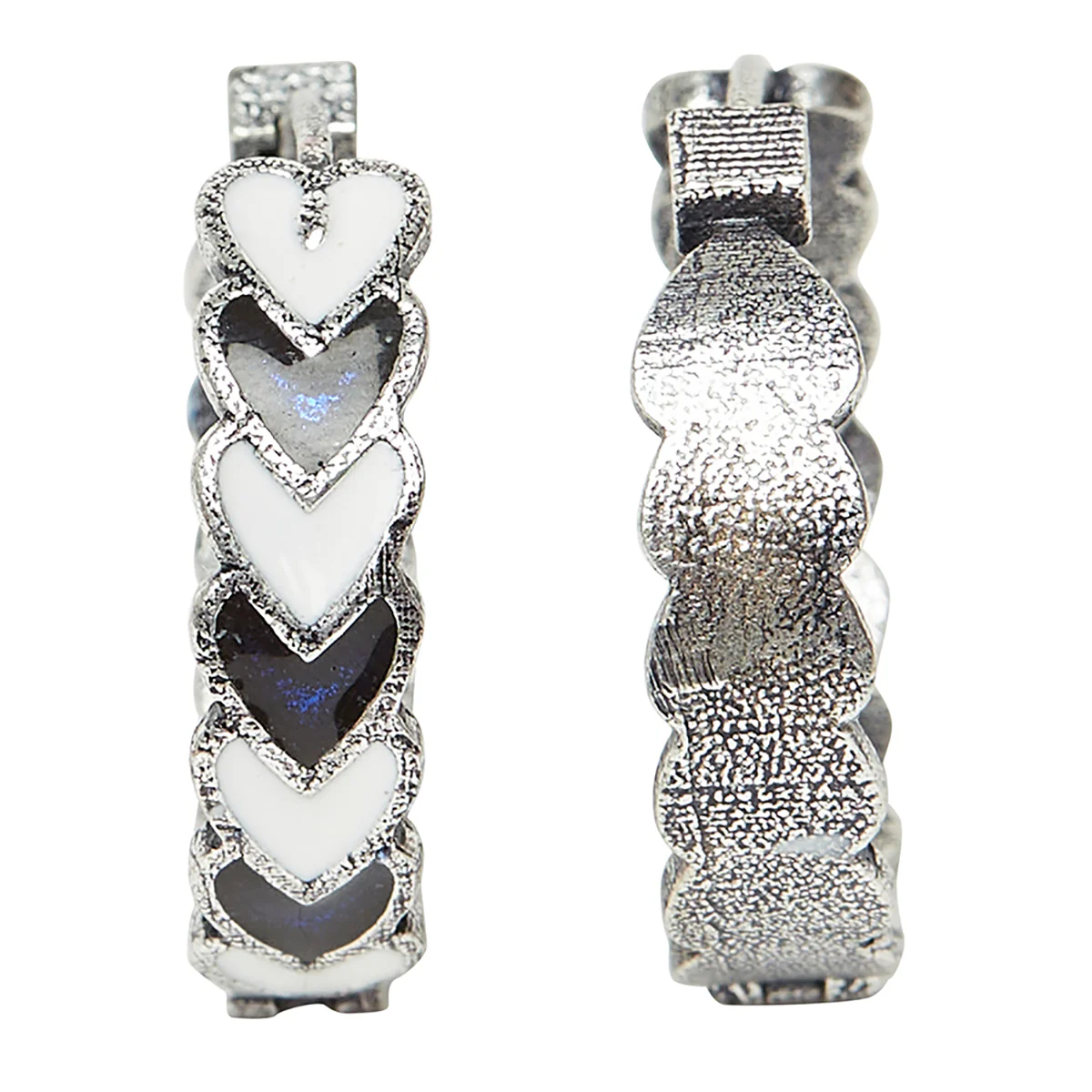 Fashion Trendy Hoops Silver Brass Earrings - Image 3