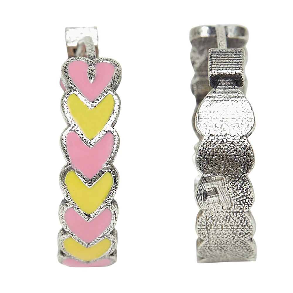 Fashion Trendy Hoops Silver Brass Earrings - Image 3
