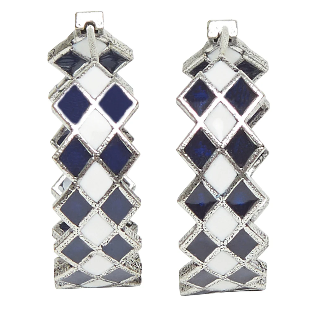 Fashion Trendy Hoops Silver Brass Earrings - Image 3