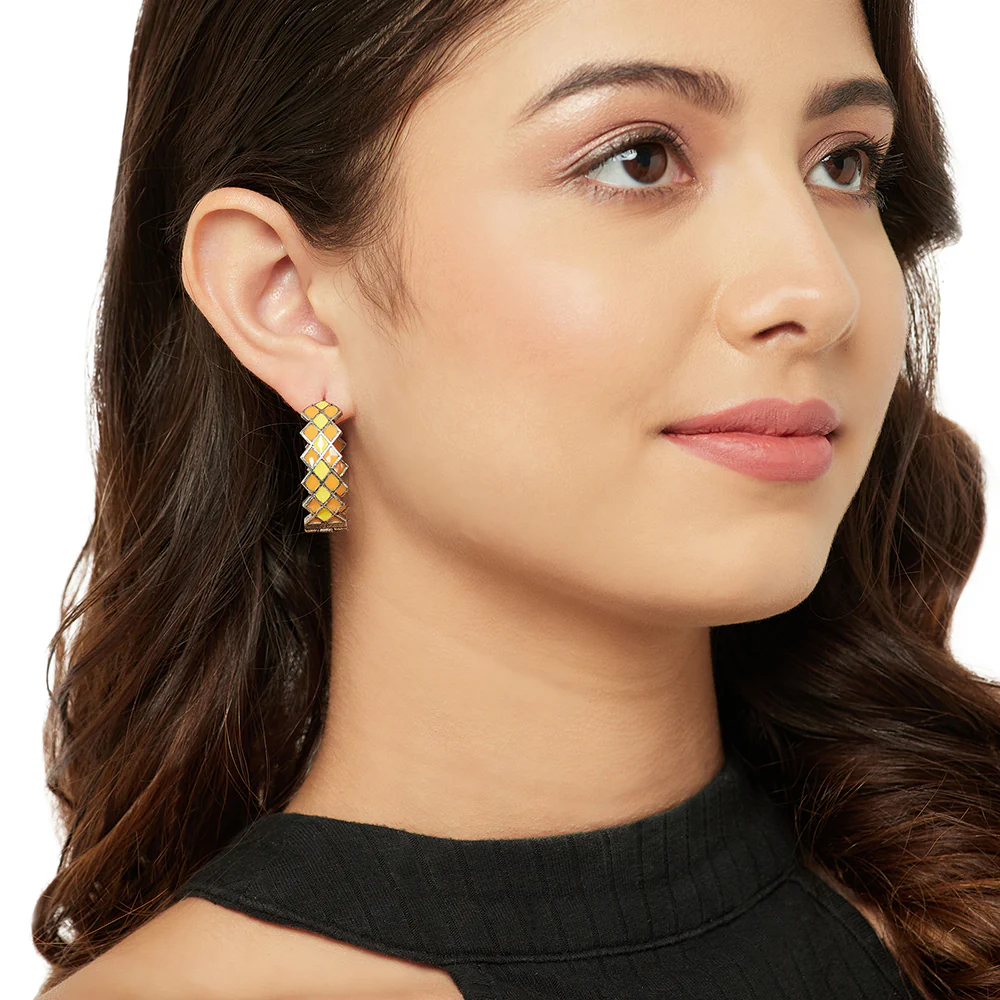 Fashion Trendy Hoops Silver Brass Earrings - Image 2