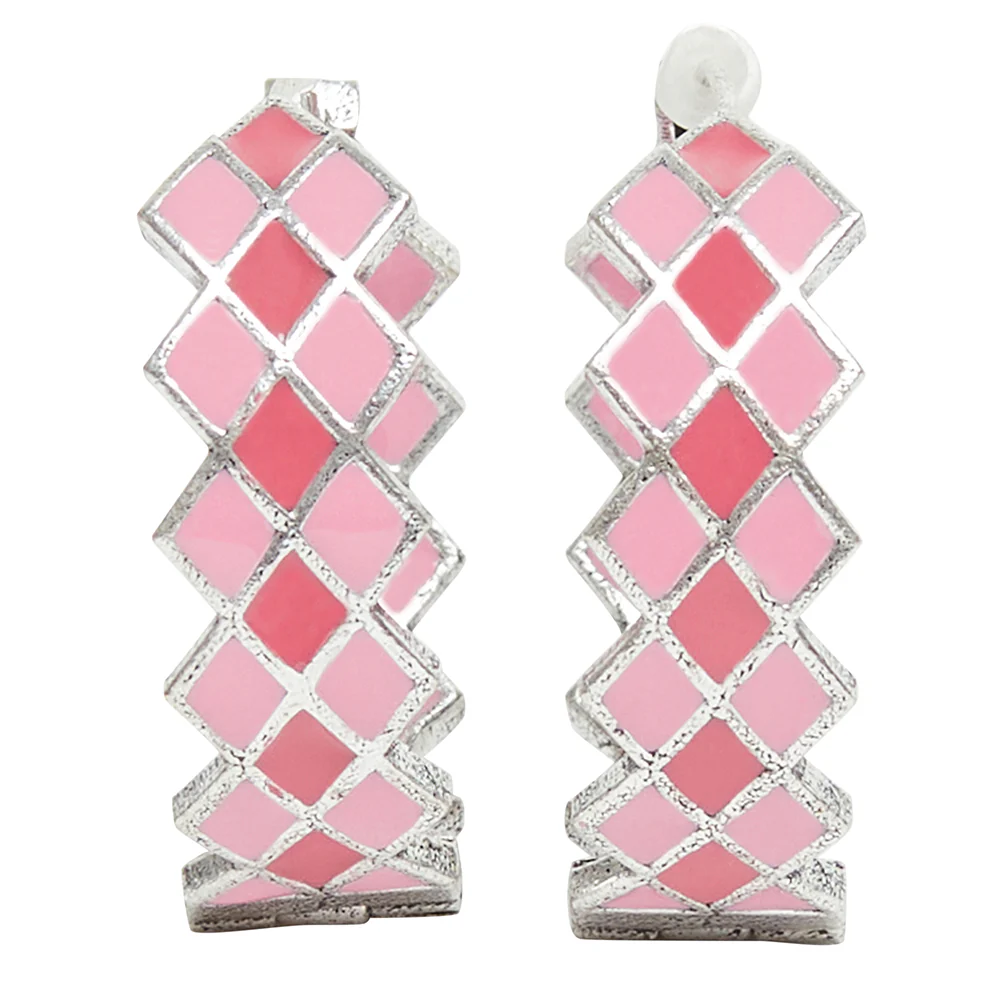 Fashion Trendy Hoops Silver Brass Earrings - Image 3