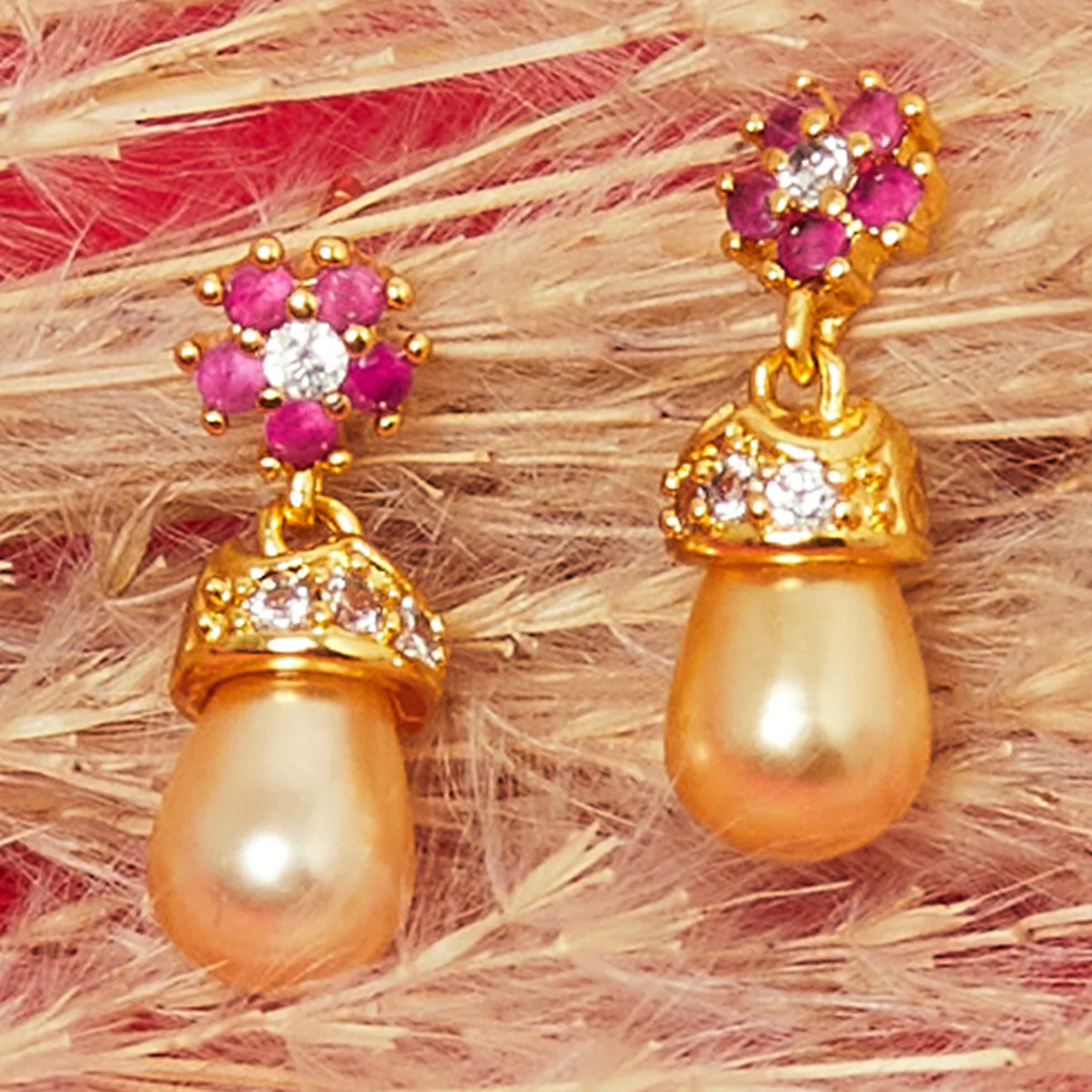 Faux Pearl Stud Earrings