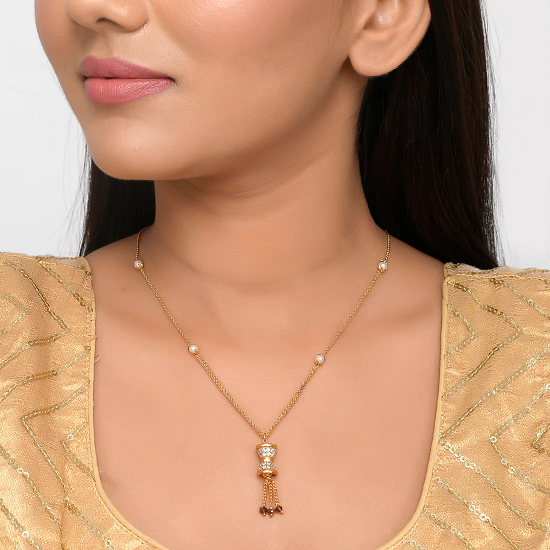 Faux Pearls Embellished Mangalsutra - Image 2